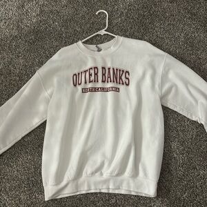 White outer banks crewneck